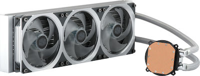 CoolerMaster MasterLiquid ML360P 120mm Triple Fan CPU Water Cooler with ARGB Lighting for AM4/1200/115x Socket White