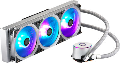CoolerMaster MasterLiquid ML360P 120mm Triple Fan CPU Water Cooler with ARGB Lighting for AM4/1200/115x Socket White