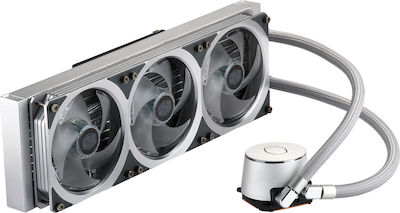 CoolerMaster MasterLiquid ML360P 120mm Triple Fan CPU Water Cooler with ARGB Lighting for AM4/1200/115x Socket White