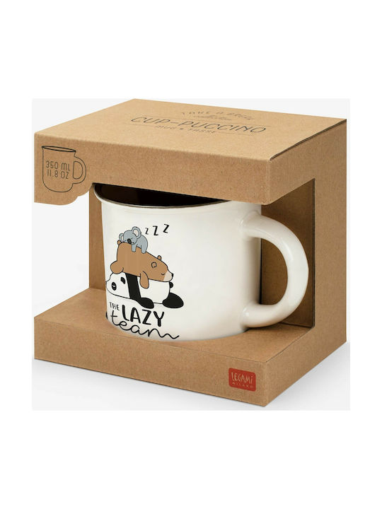 Legami Milano The Lazy Team Tasse aus Porzellan Weiß 350ml 1Stück