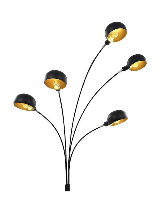 vidaXL Floor Lamp H200xW28cm. with Socket for Bulb E14 Gold
