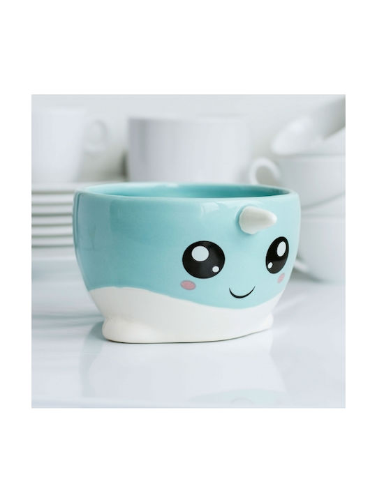 Thumbs Up Narwhal Ceramic Cup Blue 400ml