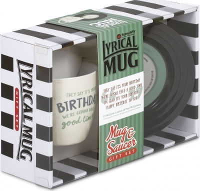 Thumbs Up L&M Mug & Saucer Set - Birthday