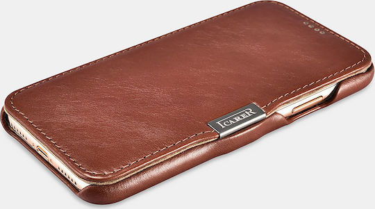 iCarer Vintage Folio Book Δερμάτινο / Δερματίνης Καφέ (iPhone 11 Pro Max)