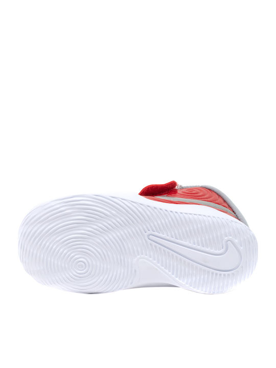 Hustle Team Hustle D 9 Auto TD Kids Sports Shoes Basketball with Hoop & Loop Closure University Red / Metallic Silver