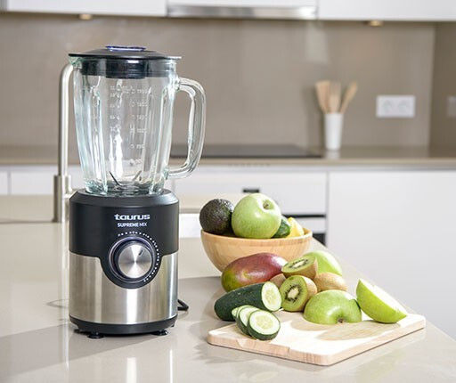 Taurus Supreme Mix Blender Cu Cană Din Sticlă 1,75 L 1200W Negru