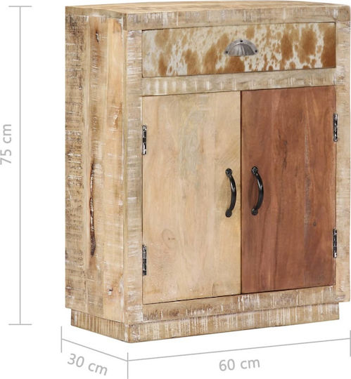 Μπουφές από Μασίφ Ξύλο με Συρτάρια Μάνγκο 60x35x75cm