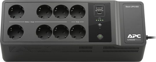 APC Back-UPS 850 UPS Off-Line 850VA 520W cu 8 Schuko Prize