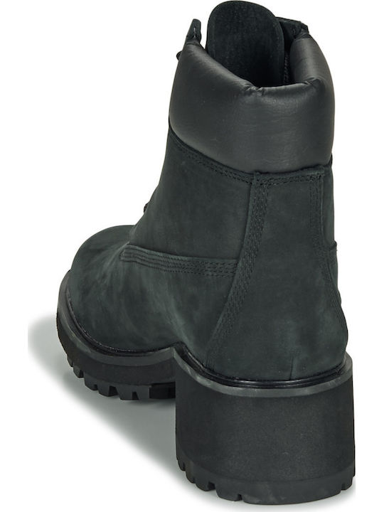 Kinsley 6inch Suede Γυναικεία Αρβυλάκια με Μεσαίο Τακούνι Μαύρα