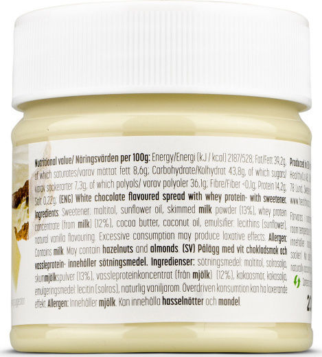 HealthyCo Πραλίνα Proteinella με Έξτρα Πρωτεΐνη χωρίς Προσθήκη Ζάχαρης με White Chocolate 200gr