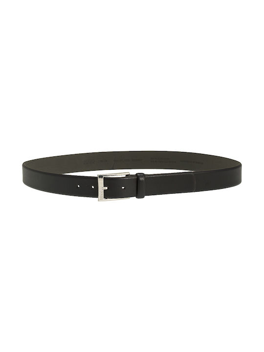 Hugo Boss Men's Leather Belt Navy Blue