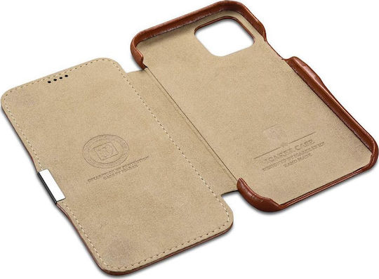 iCarer Vintage Folio Book Δερμάτινο / Δερματίνης Καφέ (iPhone 11 Pro)