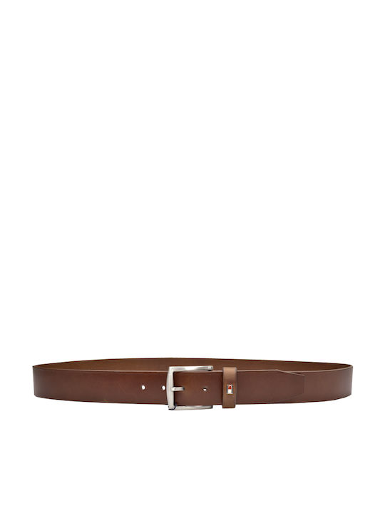 Tommy Hilfiger New Denton 4.0 Ανδρική Ζώνη Δερμάτινη Διπλής Όψης Ταμπά