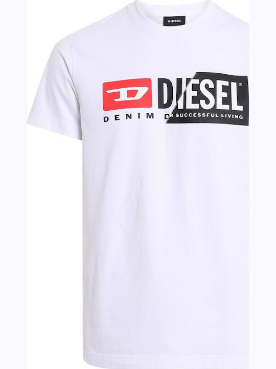 Diesel Diego Cuty Men's T-Shirt with Logo White