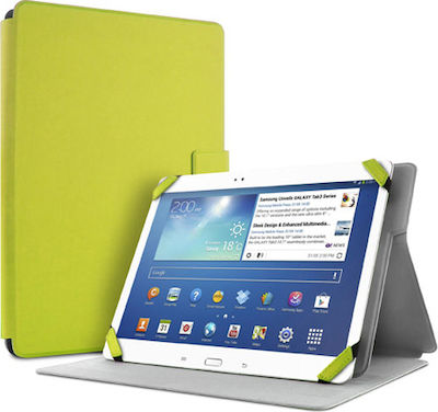 Puro Color Silk Flip Cover Piele artificială Verde (Universal 7-8" - Universal 7-8") UNIBOOK7SILKGRN