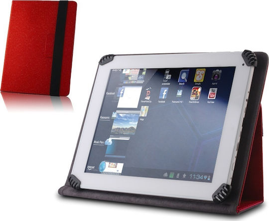 Orbi Hüllen Flip Cover Rote (Universell 10 Zoll)
