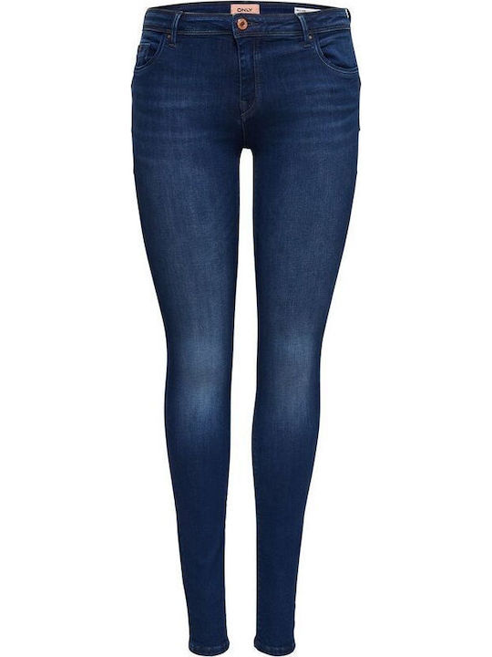 Allan Women's Jean Trousers Push Up in Slim Fit Dark Blue Denim