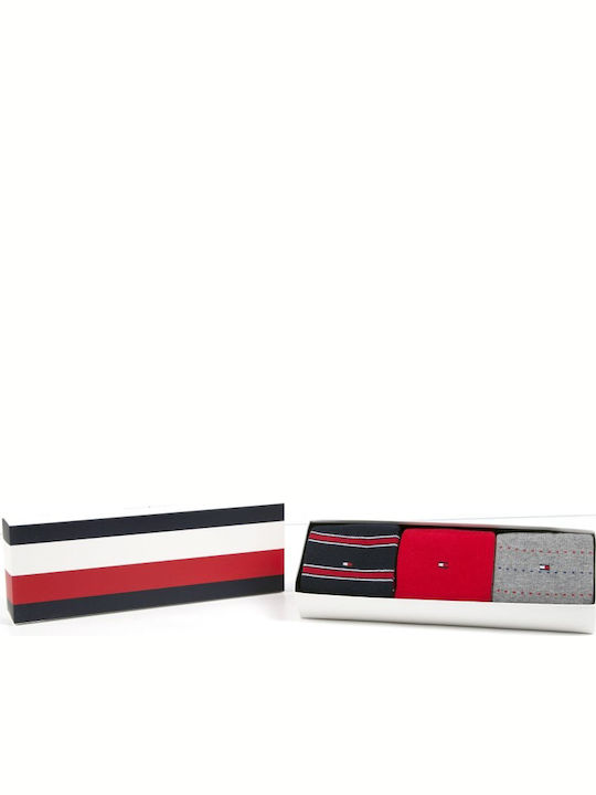 Tommy Hilfiger Ανδρικές Κάλτσες με Σχέδια Πολύχρωμες 3Pack