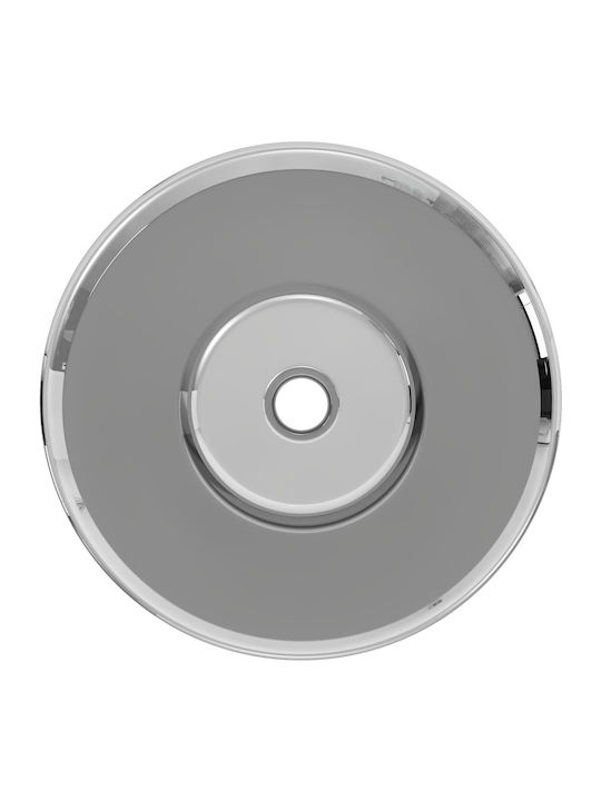vidaXL Countertop Sink Ceramic 42x42x14cm Silver