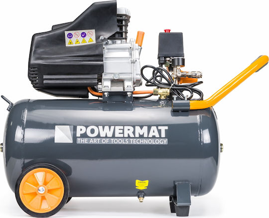 Powermat Single-Phase Air Compressors 97dB with Power 2.5hp and Airtank 50lt PM-KO-50T