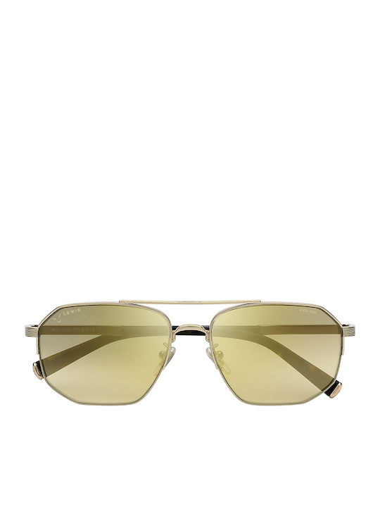 Police Lewis Hamilton Men's Sunglasses with Gold Metal Frame and Gold Gradient Lenses SPLA25 300G