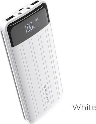 Borofone BT21A Universal Power Bank 20000mAh with 2 USB-A Ports White