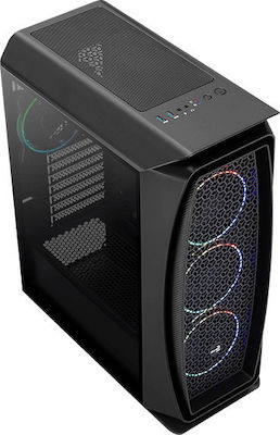 Aerocool Aero One Mini Eclipse Gaming Mini Tower Κουτί Υπολογιστή με Πλαϊνό Παράθυρο Μαύρο