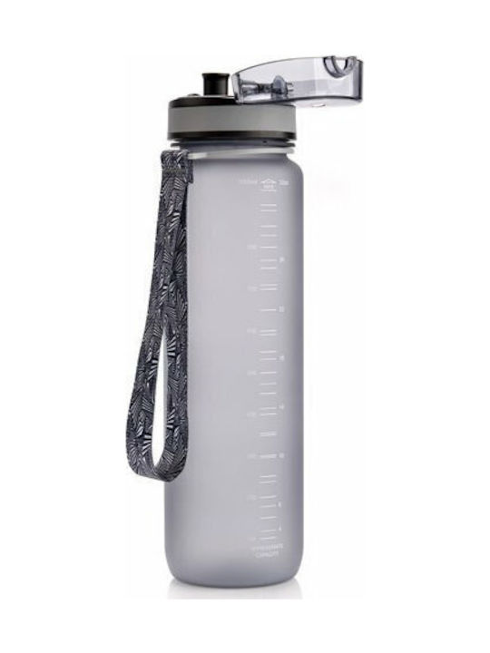 Meteor Sport Water Bottle Πλαστικό Παγούρι με Φίλτρο 1000ml Γκρι