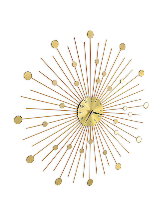 vidaXL Wall Clock Metallic Gold Ø70cm