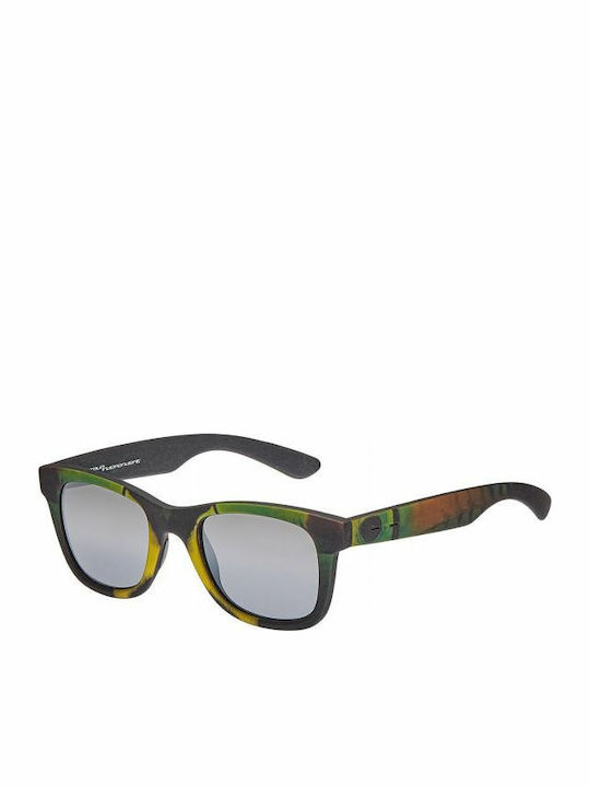 Italia Independent Men's Sunglasses with Multicolour Plastic Frame and Gray Lens 0090.TUC.009