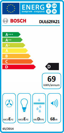 Bosch Ελεύθερος Απορροφητήρας 60cm Λευκός