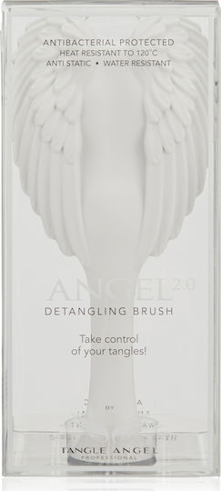 Tangle Angel 2.0 Brush Hair for Detangling Matt Satin White