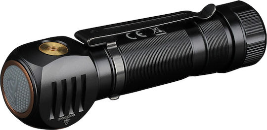 Fenix Wiederaufladbar Stirnlampe LED IP68 mit maximaler Helligkeit 1200lm Schwarz