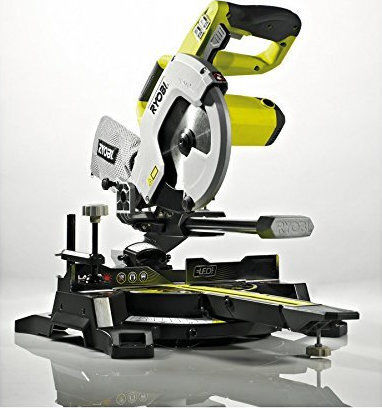 Ryobi EMS216L Kapp- und Gehrungssäge Elektrisch 1500W mit Schnittführung Laser & Scheibendurchmesser 216mm
