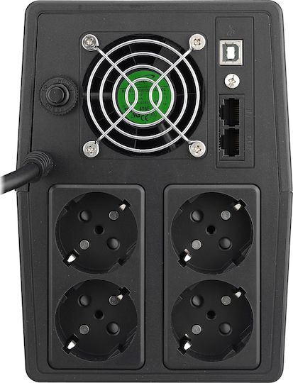 Powerwalker VI 2000 SCL UPS Устройства Линия-Интерактивна 2000VA 1200W с 4 Schuko AC Гнезда