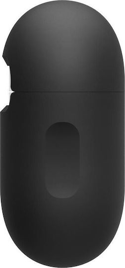 Spigen Silicone Fit with Carabiner Pro Silicone Case with Keychain Black for Apple AirPods Pro