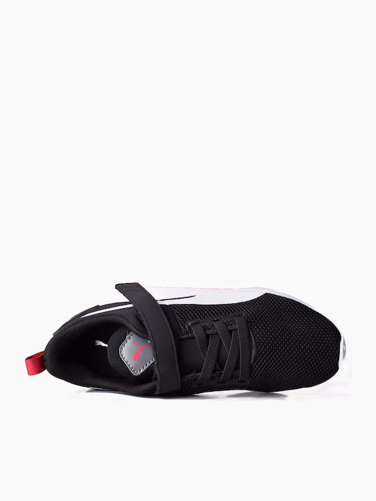 Flyer Runner V PS Kids Sports Shoes Running with Hoop & Loop Closure Black