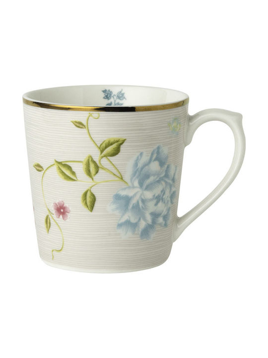 Laura Ashley Cobble Pinstripe mug Mug Ceramic Beige 320ml