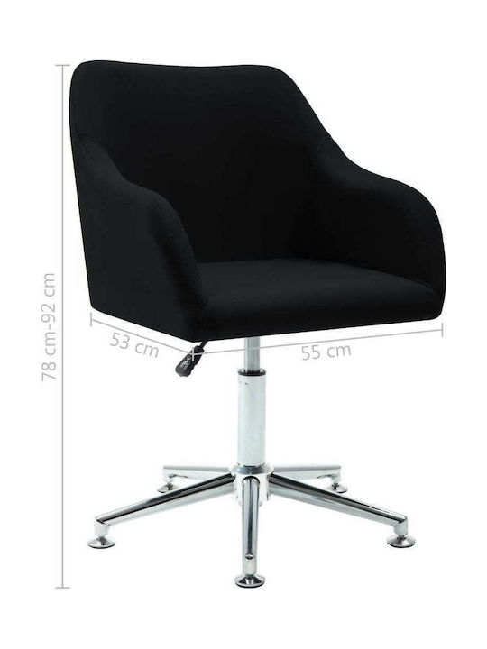 Stuhl mit Armlehnen Black 55x53x78cm 1Stück