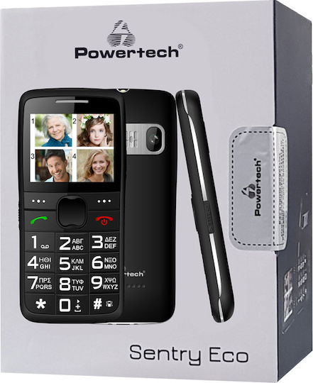 Powertech Sentry Eco PTM-18 Dual SIM Mobile with Large Buttons Black