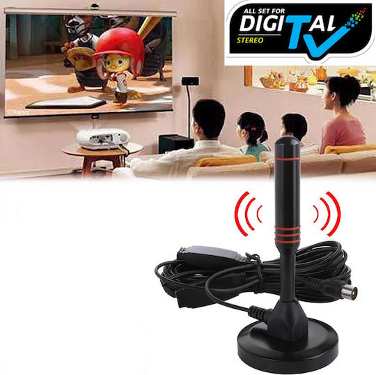 Digital TV Stereo KOR-SG-3002-OEM Innenbereich Fernsehantenne (Benötigt keine Stromversorgung) Schwarz