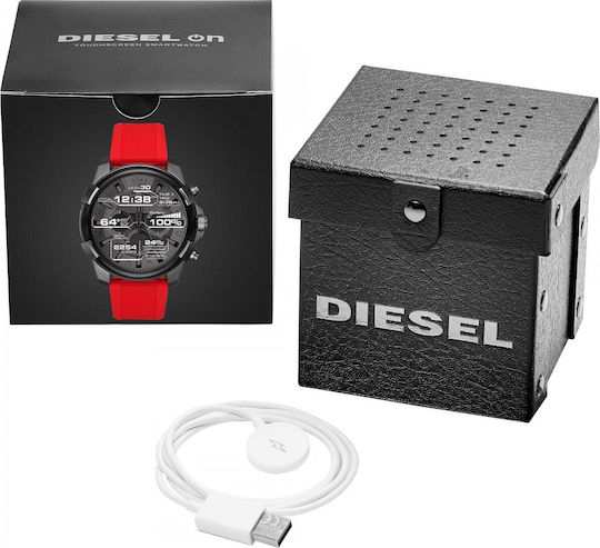 Diesel On Full Guard Stainless Steel 56mm Smartwatch (Red)