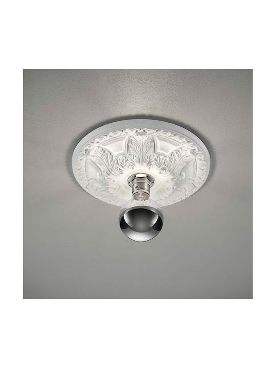 Trio Lighting Lilly Κλασική Γύψινη Πλαφονιέρα Οροφής με Ντουί E27 σε Λευκό χρώμα 30cm