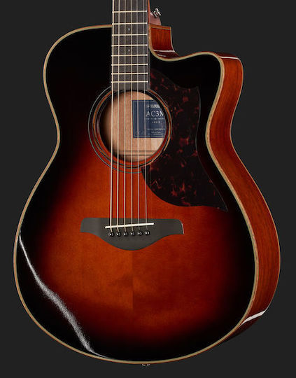Yamaha Semi-Acoustic Guitar AC3M ARE Cutaway Brown / Sunburst