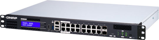 QNap QGD-1600P-4G Managed L2 PoE+ Switch με 14 Θύρες Ethernet και 2 SFP Θύρες