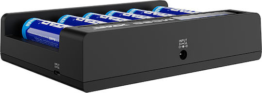 XTAR MC6C USB Φορτιστής 6 Μπαταριών Li-ion Μεγέθους 18650