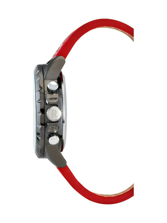 Kenneth Cole Watch Chronograph Battery with Red Rubber Strap RK50966009