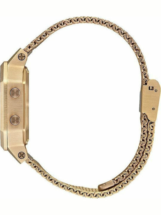 Nixon Τhe Siren Milanese Digital Ceas de Damă cronograf cu Auriu Brățară Metalică