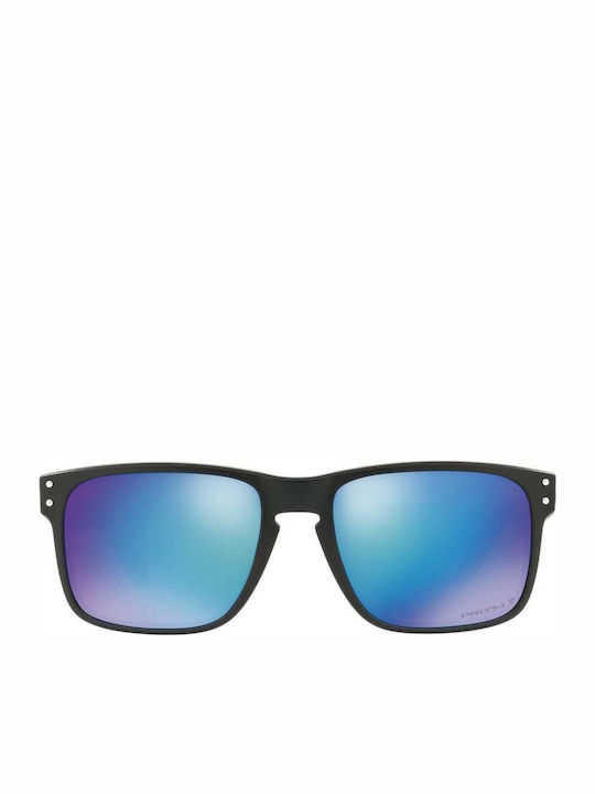 Oakley Holbrook Men's Sunglasses with Black Plastic Frame and Blue Mirror Lens OO9102-F0