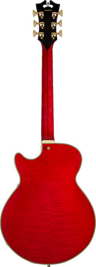 D'Angelico Excel SS T Ηλεκτρική Κιθάρα Semiacoustic με SS Διάταξη Μαγνητών Κόκκινη με Θήκη